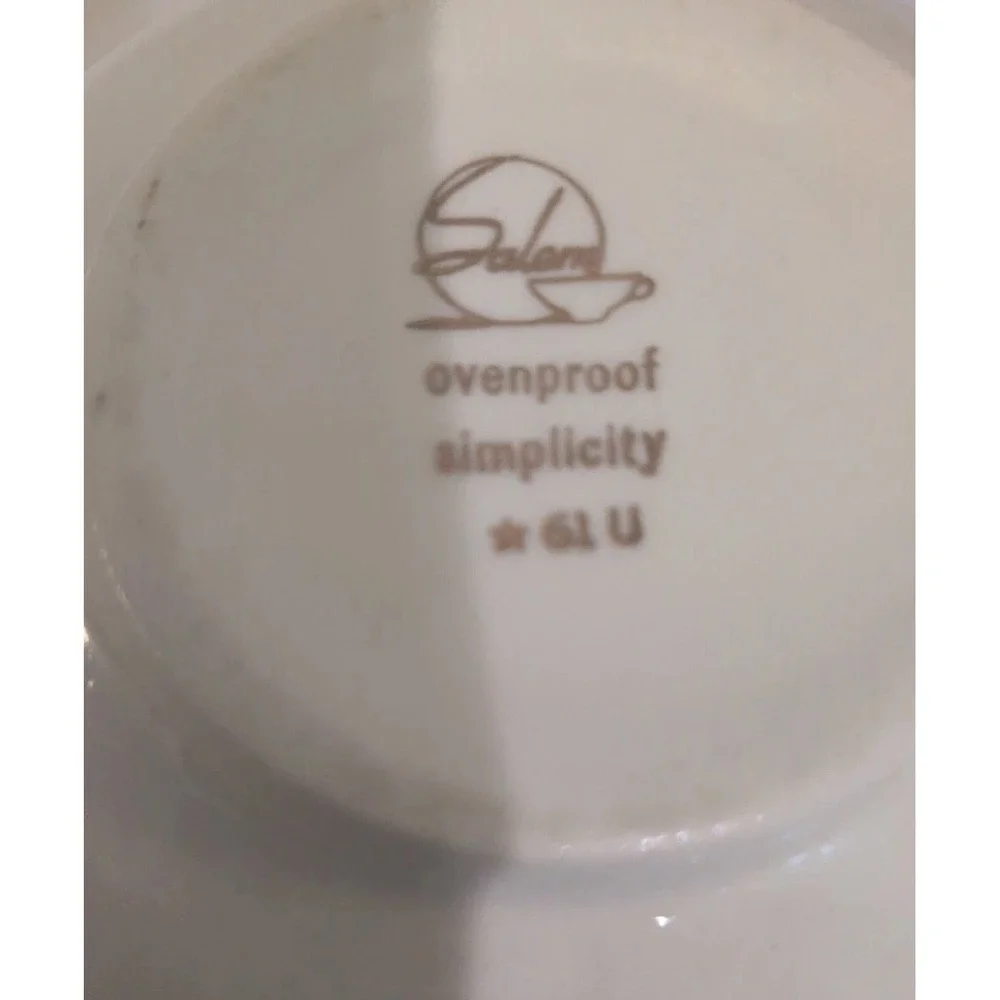 Salem Simplicity Turquoise Mid Century Modern Cream & Sugar Set Ovenproof 61U - Picture 8 of 13